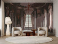 Fotomural Walls by Patel - salone2 - Elegant vintage hall wallpaper in calm textile look - violet, brown