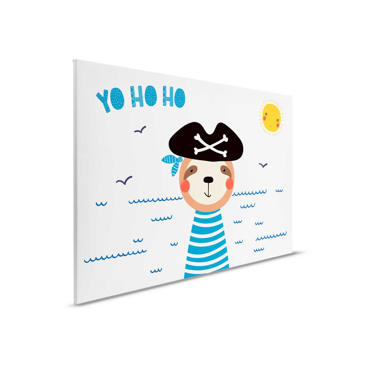 Lienzo para habitación infantil con oso pirata