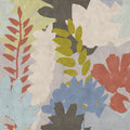 Fotomural Walls by Patel - Floral Collage 3 - Abstract photo wallpaper in blotting paper structure with leaf motif - Blue, Cream