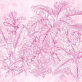 Fotomural Walls by Patel - Photo wallpaper Flowers & Leaves Pattern - Pink, Cream