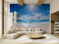 Fotomural Panel XXL 5 - Beach mural waves with bright sun on premium smooth vinyl