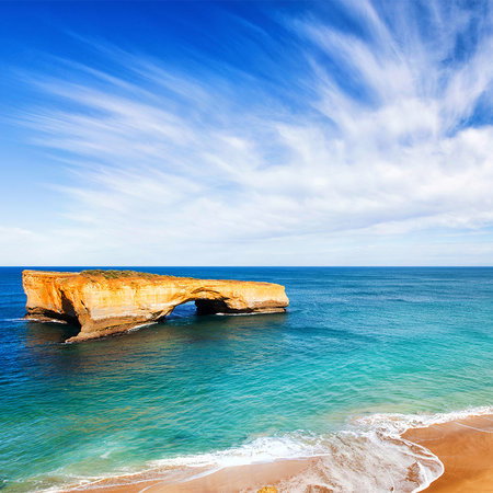 Fotomural Sea coast rock cliffs, beach & blue sea mural - AP Digital 3