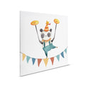Cuadro lienzo Panda en equilibrio - Divertido motivo circense para decoración de habitación infantil