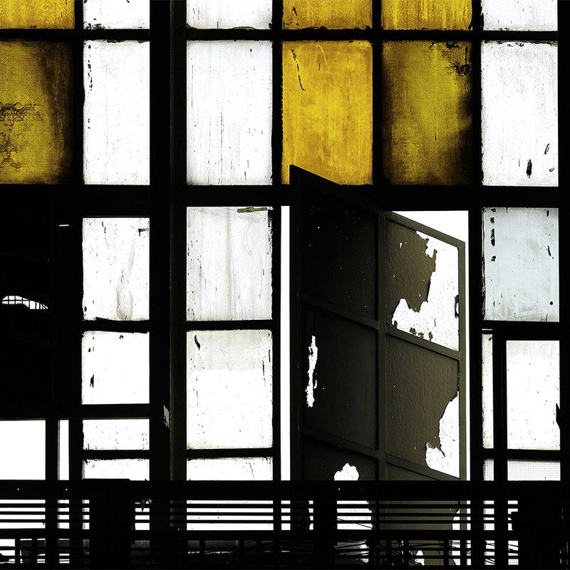 Fotomural Walls by Patel - Bronx 1 - Photo wallpaper, Loft with stained glass windows - Yellow, Black