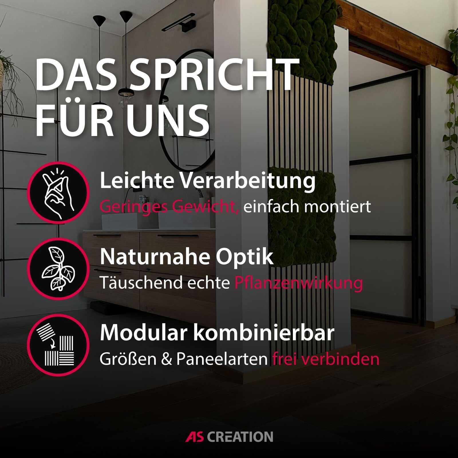 Panel de Musgo de Diseno Forest Green Big Bulk - Modular Wall - Foto 8