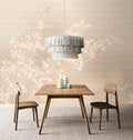 Fotomural Walls by Patel - soft meadow3 - Delicate blossoms in a calm meadow in textile look - Beige