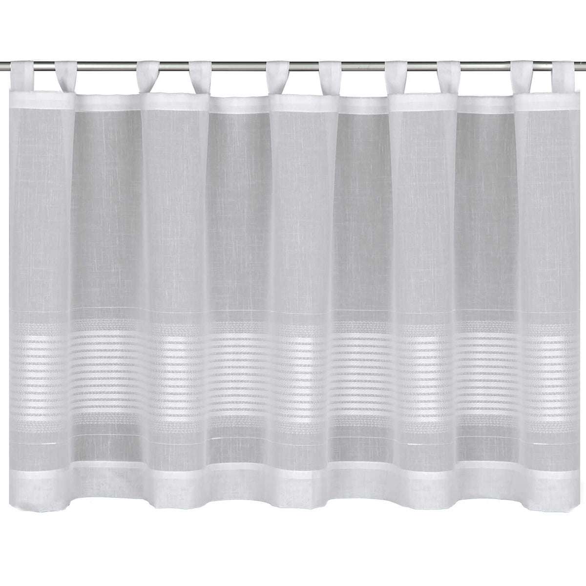 Revestimiento semitransparente con rayas horizontales - blanco