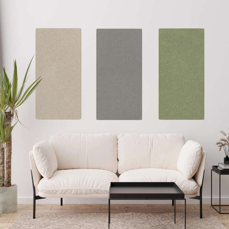 Panel Acustico de Fieltro Sand Beige - Modular Wall - Foto 9