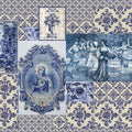 Fotomural Walls by Patel - Azulejos 1 - Wallpaper Tiles Collage Retro Style - Beige, Blue