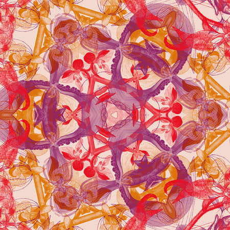 Fotomural Sea of flowers - abstract flowers patterned mural - AP Digital 1