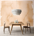 Fotomural Walls by Patel - whisper5 - Quiet watercolour art wallpaper with flowing texture in handmade paper look - Orange