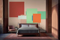 Fotomural Walls by Patel - patch3 - Geometric art wallpaper with dynamic composition - beige, mint green