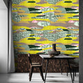 Fotomural Walls by Patel - Zimbabwe 1 - pattern photo wallpaper yellow & green, Africa inspired