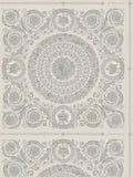 Lujoso papel pintado VERSACE Home Crowns & Roses - Plata, Gris