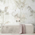 Fotomural Walls by Patel - Life in the Tree 3 - photo wallpaper vintage jungle pattern with monkey