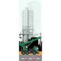 Fotomural Panel XXL 5 - City mural construction site with crane vehicle on premium smooth non-woven