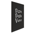 Pizza Pasta Vino - Estilo de vida italiano sobre lienzo