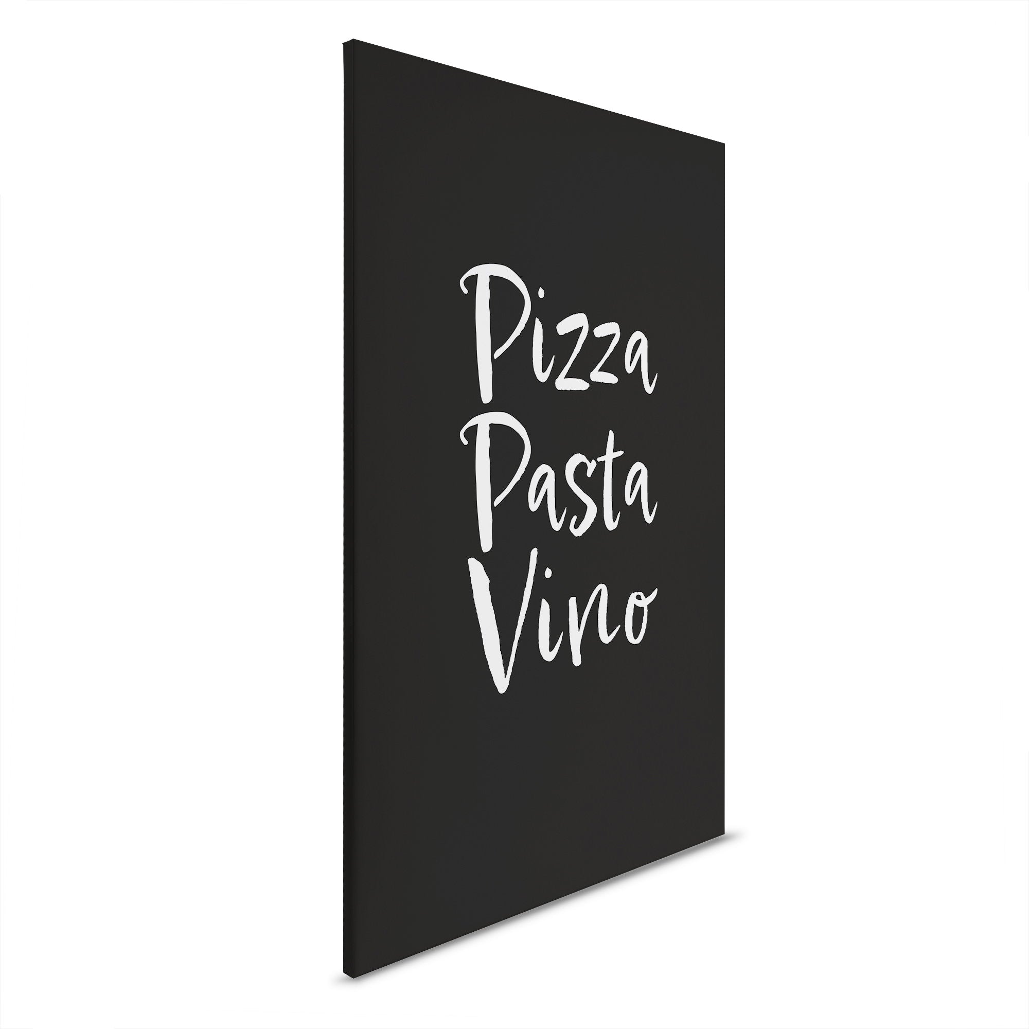 Pizza Pasta Vino - Estilo de vida italiano sobre lienzo