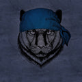 Fotomural Walls by Patel - Photo wallpaper panther in pirate look - blue, black