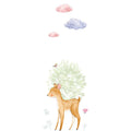 Fotomural Panel XXL 5 - Children mural deer motif in blue and brown on premium smooth fleece