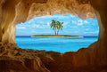 Fotomural Tropical mural with palm island & south seas view - DD Motive 2