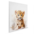 Cuadro lienzo habitación infantil Dulce mirada de tigre - Un encantador cuadro lienzo de un cachorro de tigre