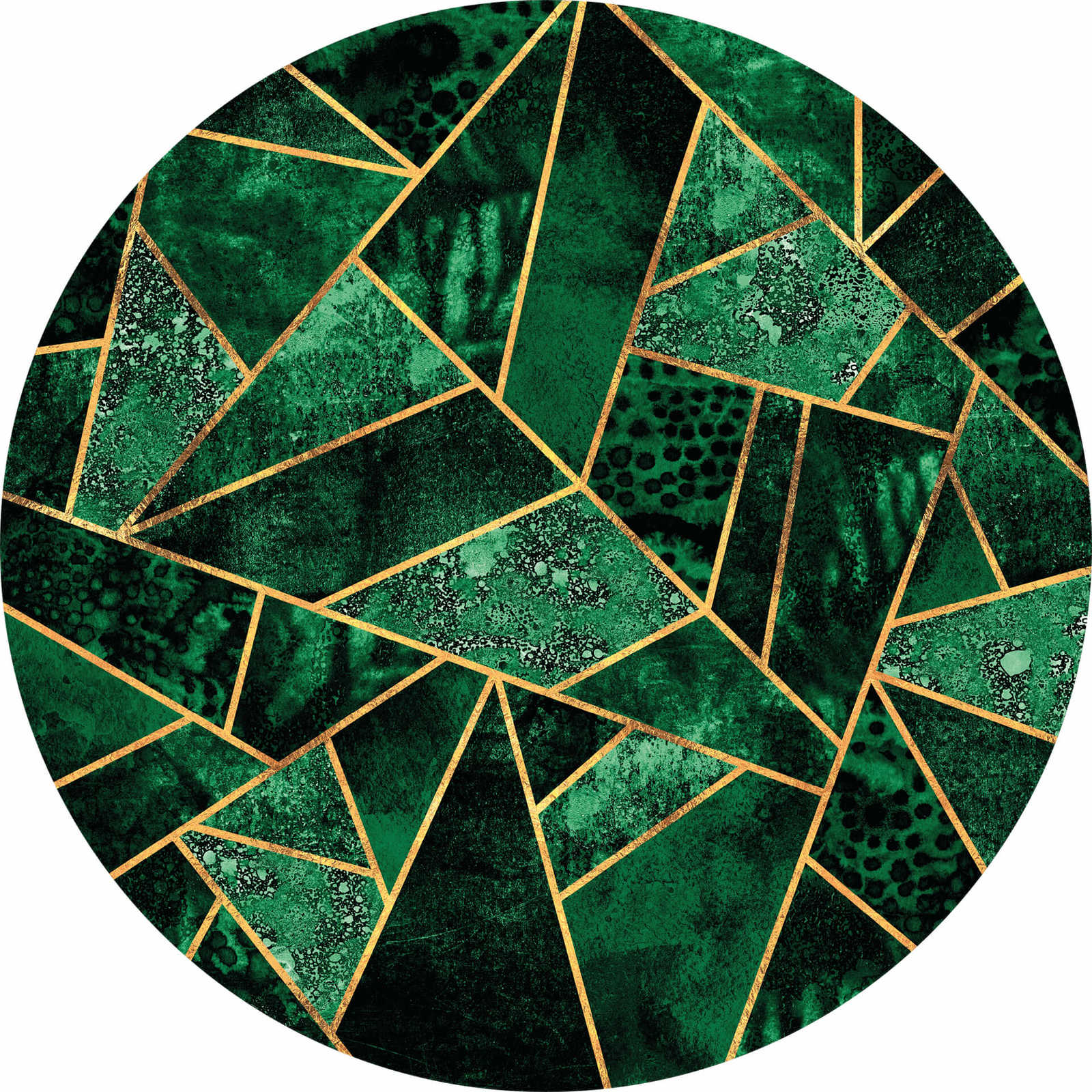 Fotomural Photo wallpaper round geometric shapes, green - DD Motive 2