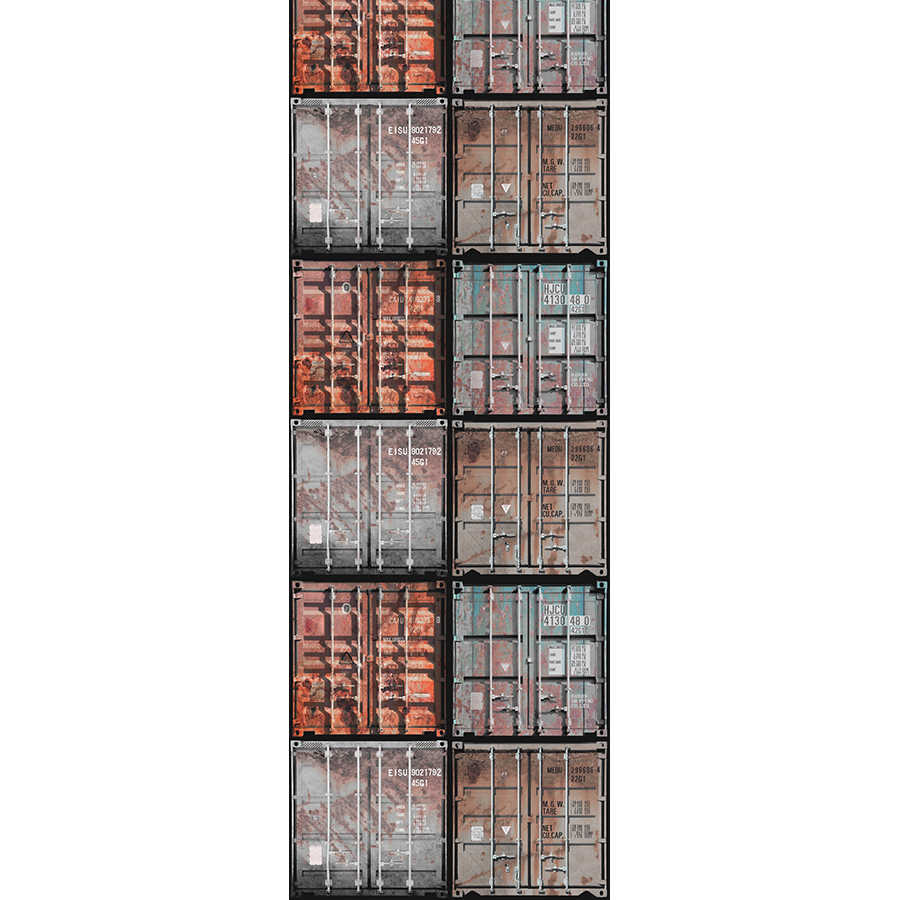 Fotomural Panel XXL 5 - Modern wall mural stacked containers on premium smooth nonwoven