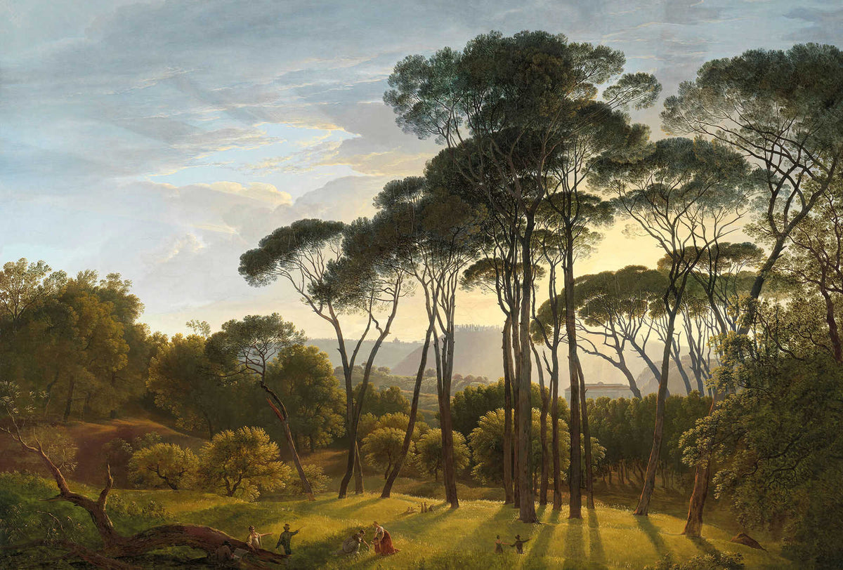 Fotomural Photo wallpaper Vintage Landscape Italy - Green, Brown - DD Motive 2