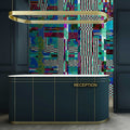Fotomural Walls by Patel - Mirage 3 - design wall mural pattern collage blue & green