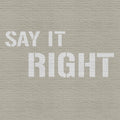 Fotomural Walls by Patel - Message 2 - Beige clinker wall with slogan as photo wallpaper - Cream, Grey