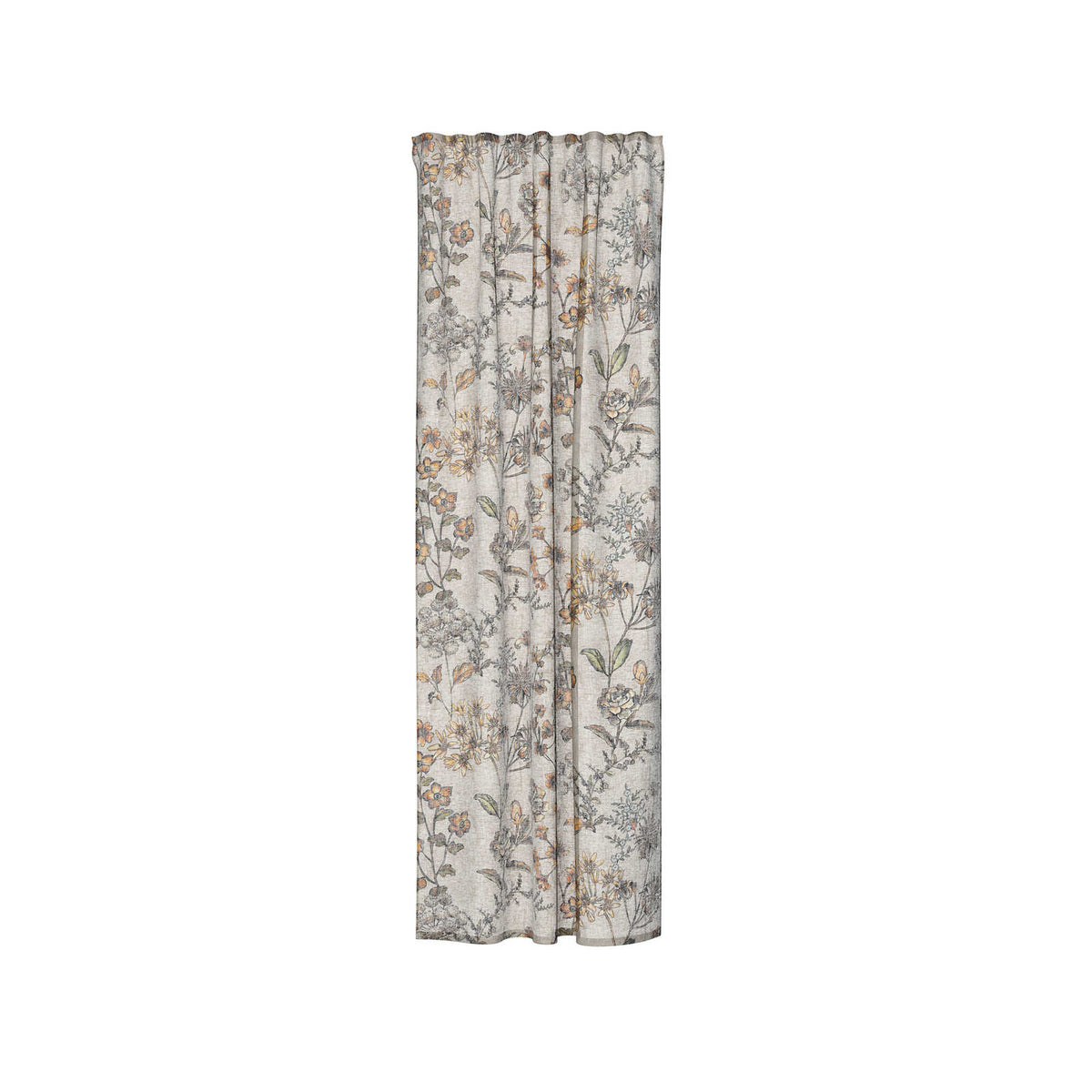 Pañuelo de lazo semitransparente Homing con muestra Floral Scandi - gris