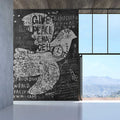 Fotomural Walls by Patel - Streets of London 1 - Doodle mural black and white dove with scribbles