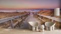 Fotomural Panel XXL 5 - Nature mural wood path through dunes to the beach on premium smooth nonwoven
