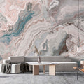Fotomural Walls by Patel - Photo wallpaper »blue marble« - Light marble - Smooth, slightly shiny premium non-woven fabric
