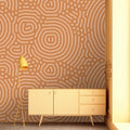 Fotomural Walls by Patel - Sahel 2 - Orange photo wallpaper maze pattern terracotta