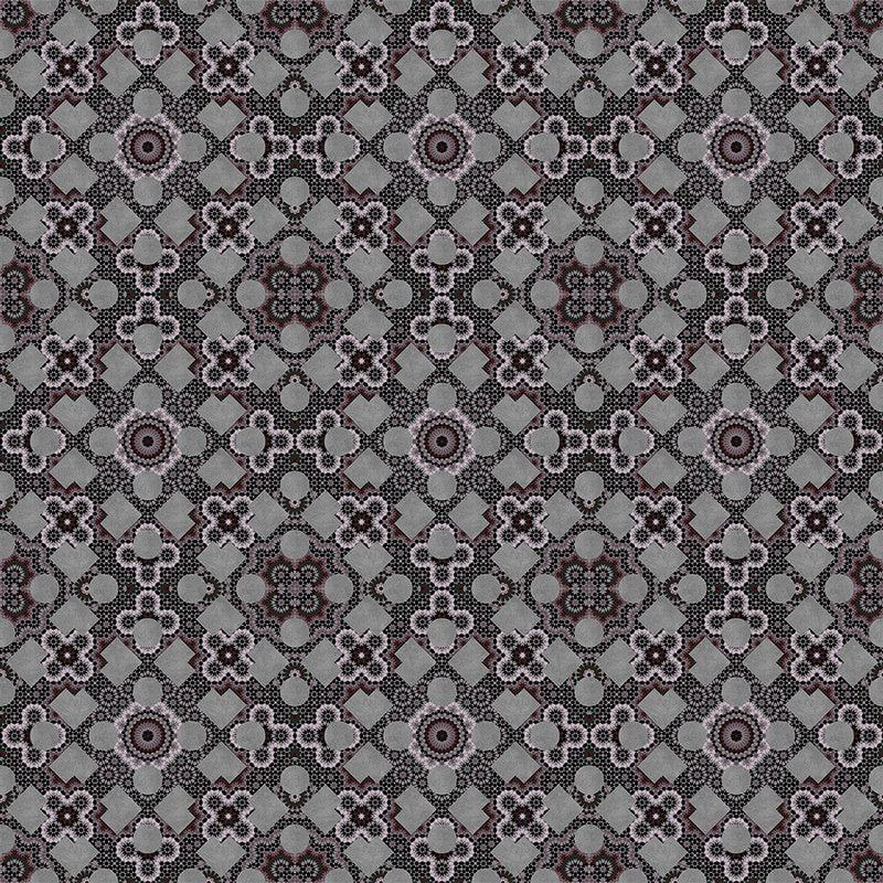 Fotomural Walls by Patel - Grey graphic mosaic mural - grey, black