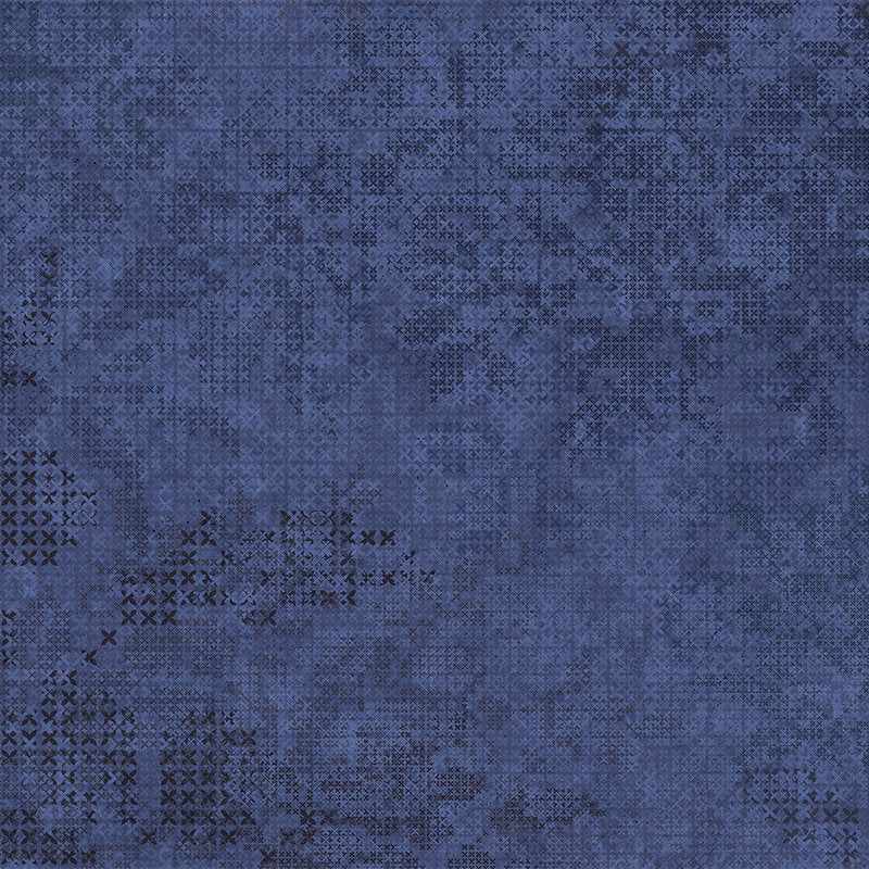 Fotomural Walls by Patel - Photo wallpaper cross pattern in pixel style - blue, black