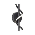 Moderno aplique LED con diseño curvo - Acentos de estilo para salones 12cm ancho x 30cm alto - Negro