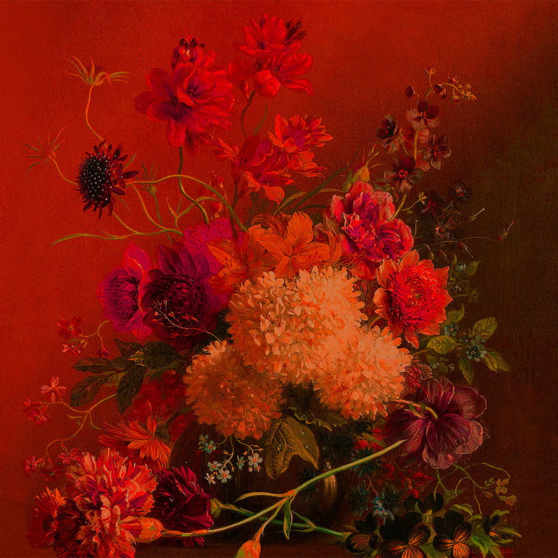 Fotomural Neon mural with flowers still life - Walls by Patel