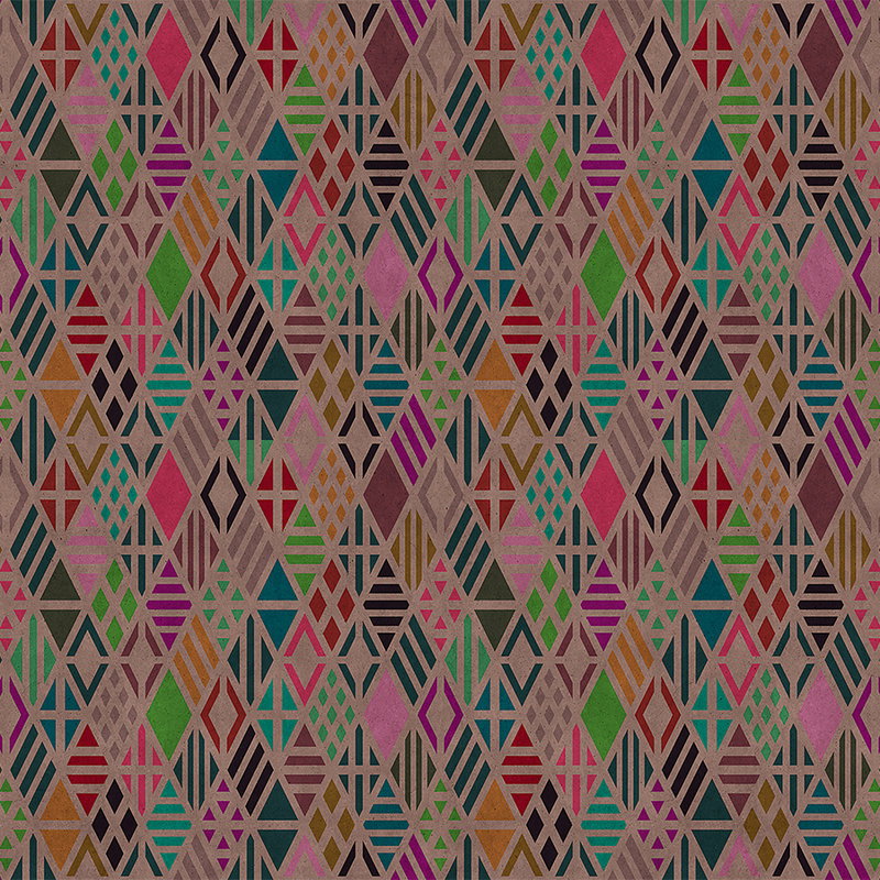 Fotomural Walls by Patel - Geometric dragons mural - Colorful, Brown