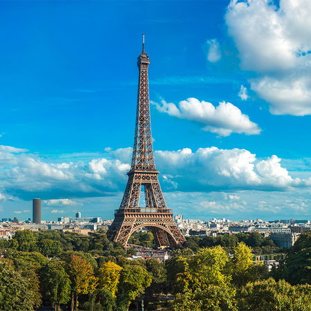 Fotomural Eiffel Tower & Paris skyline mural - AP Digital 3