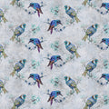 Fotomural Walls by Patel - Love birds 1 - Photo wallpaper bird pattern in drawing style in scratch texture - Blue, Grey