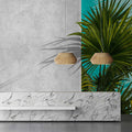 Fotomural Walls by Patel - Tunis 2 - Photo wallpaper Indoor Garden Tunisia Grey & Turquoise