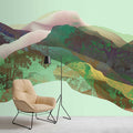 Fotomural Walls by Patel - Magic Mountain 3 - mural green mountains modern design