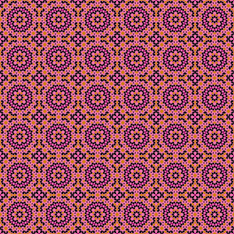 Fotomural Walls by Patel - Photo wallpaper pink with mosaic pattern in graphic style