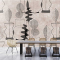 Fotomural Walls by Patel - Pablos Room 1 - wall mural plaster look with line art retro design