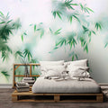 Fotomural Walls by Patel - Panda Paradise 3 - leaves photo wallpaper bamboo in the mist