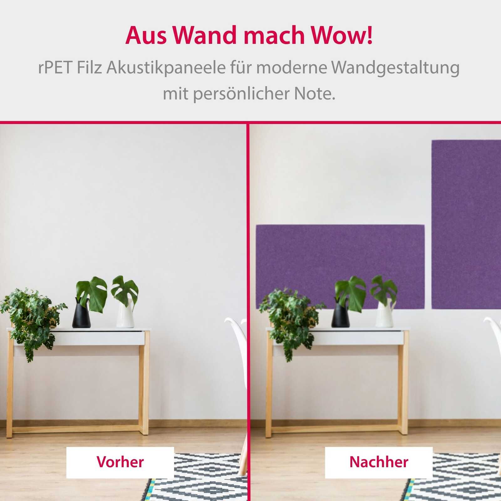 Panel Modular Wall - Plum Purple 104 x 52 x 0.6 cm (13674-6) - Imagen 5