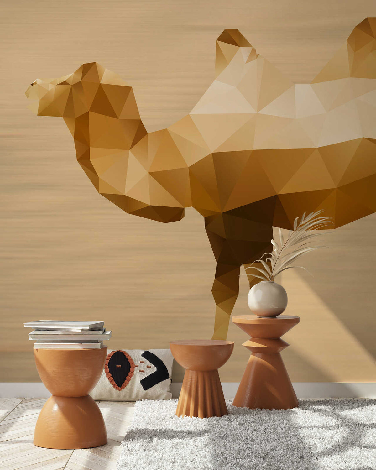 Fotomural Panel XXL 5 - Grafim photo wallpaper camel motif on premium smooth nonwoven